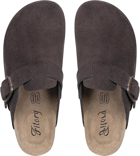 Suede Slip Clogs For Women