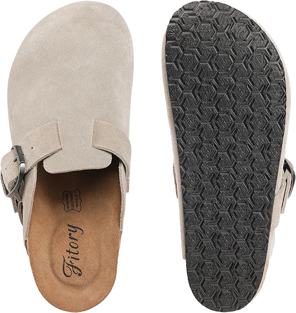 Suede Slip Clogs For Women