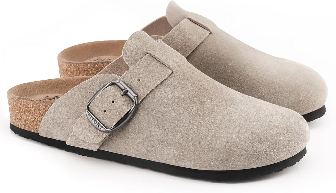 Suede Slip Clogs For Women