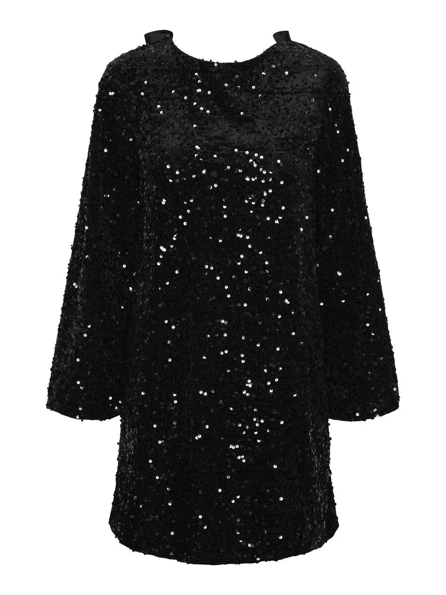 MAMA Sequined Tie-back Dress