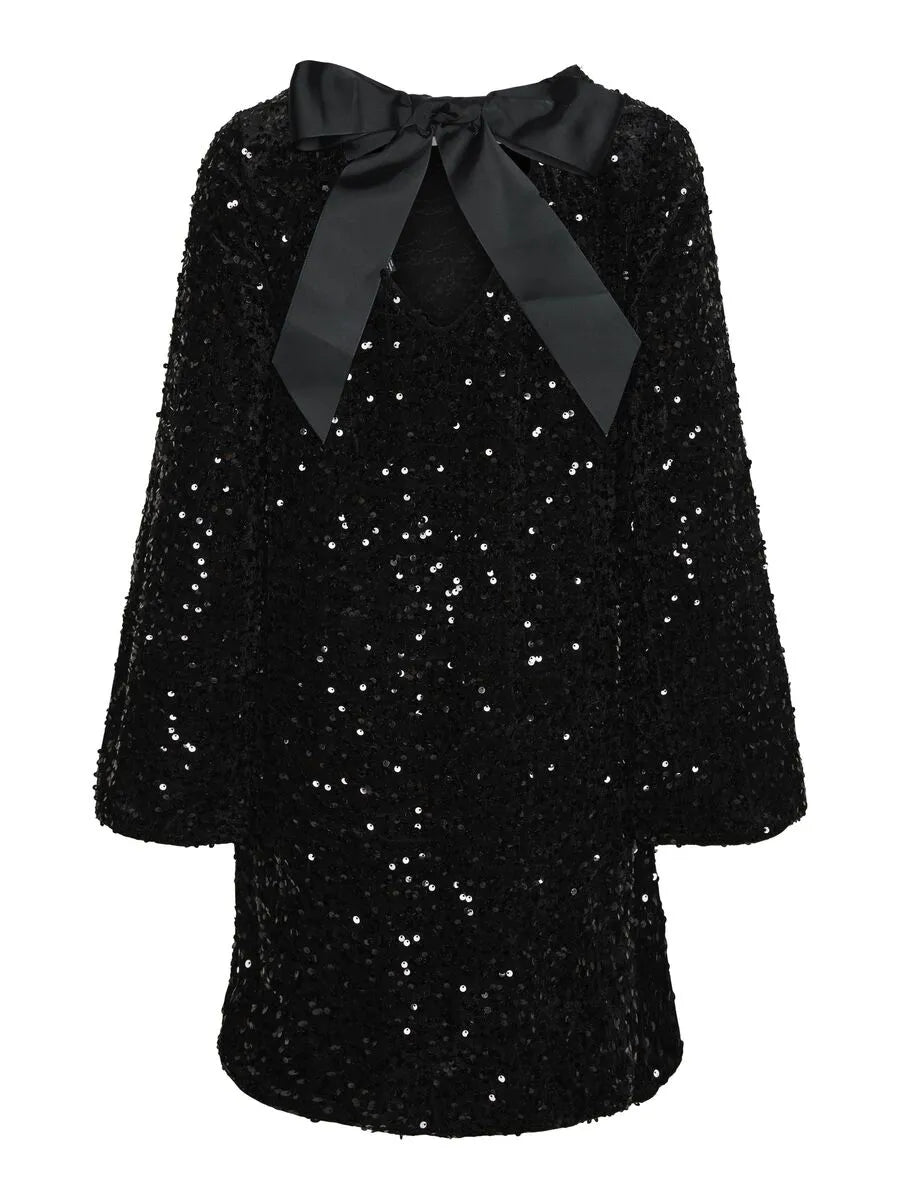 MAMA Sequined Tie-back Dress
