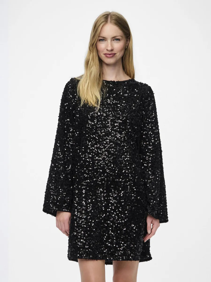 MAMA Sequined Tie-back Dress
