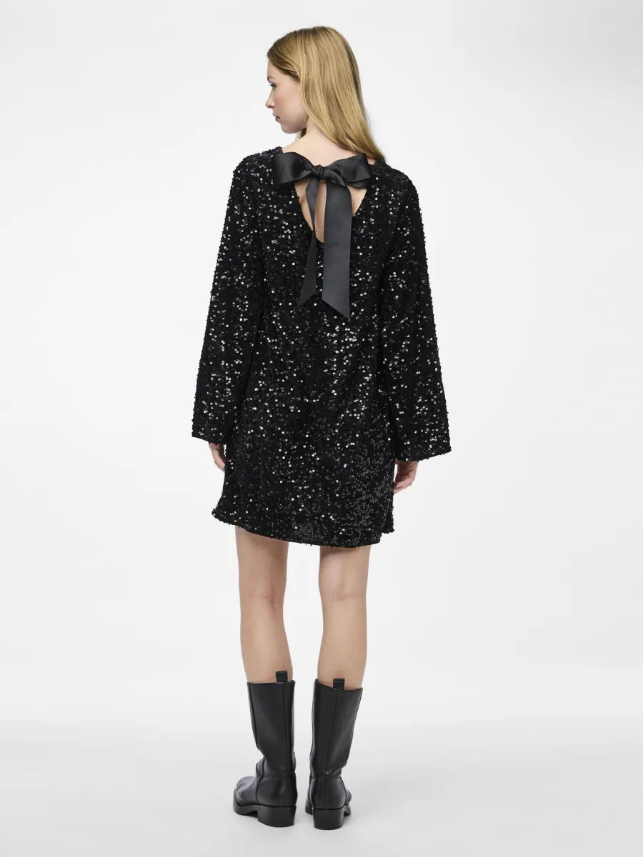 MAMA Sequined Tie-back Dress