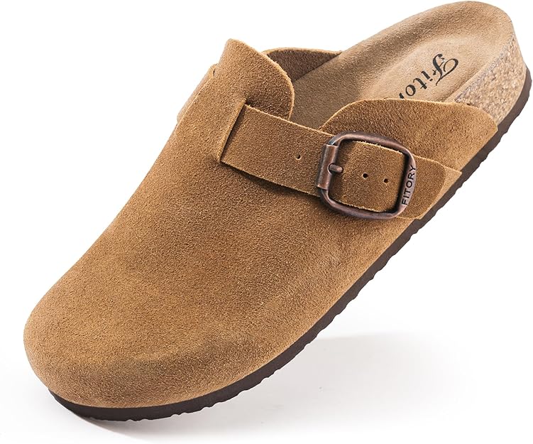 Suede Slip Clogs For Women