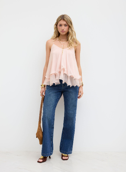 Rosy Flow Top