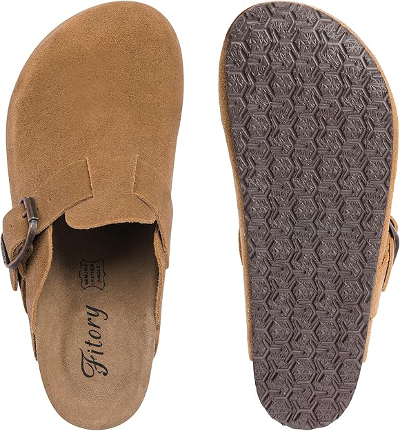 Suede Slip Clogs For Women