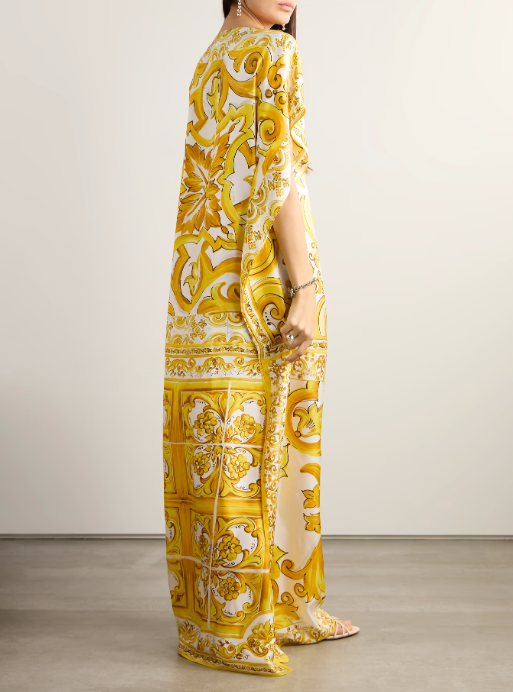 Golden Amalfi Maxi Dress