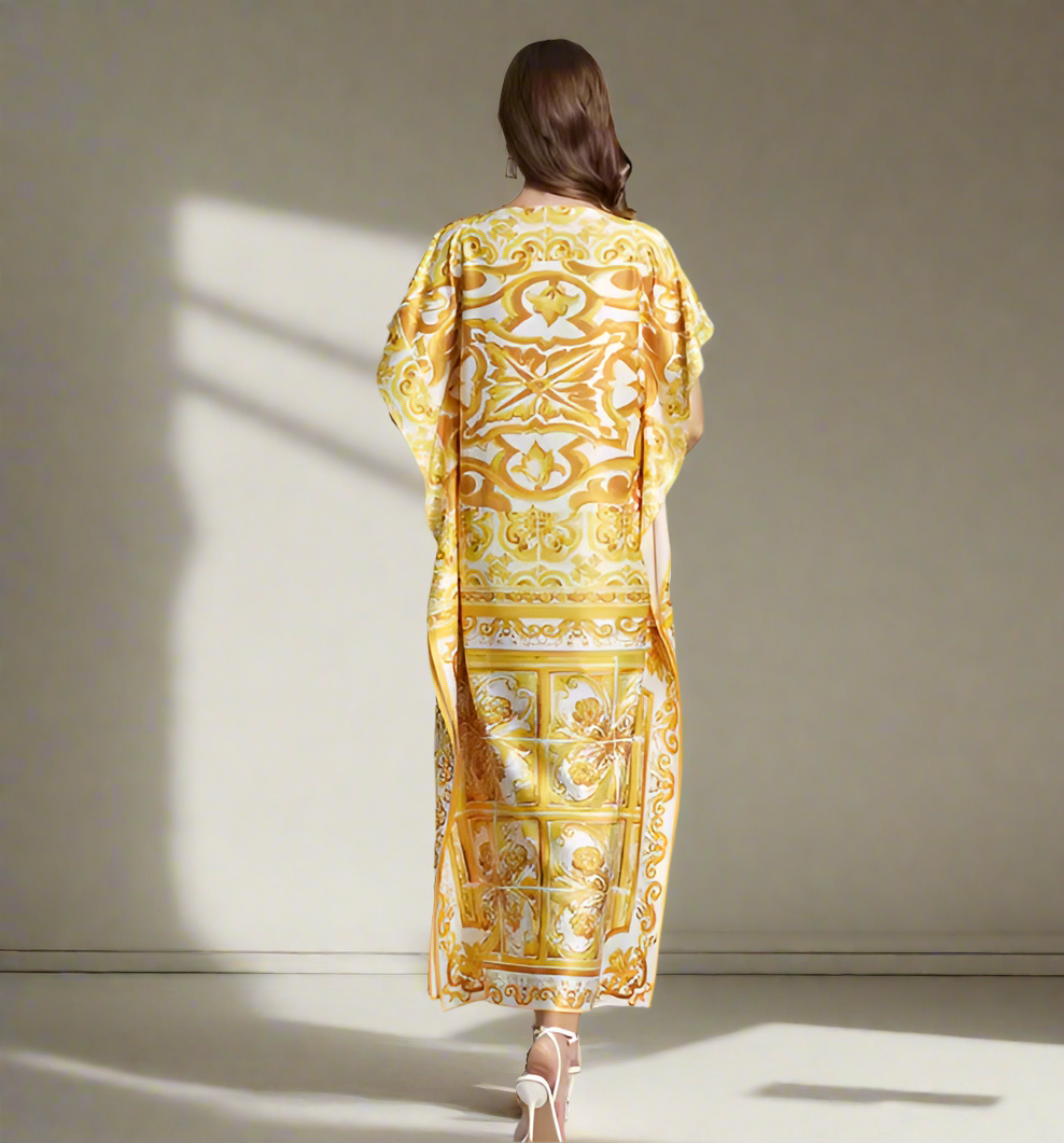 Golden Amalfi Maxi Dress