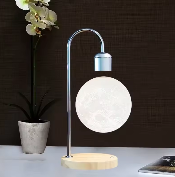 Levitating Moon Lamp with Wireless Charger