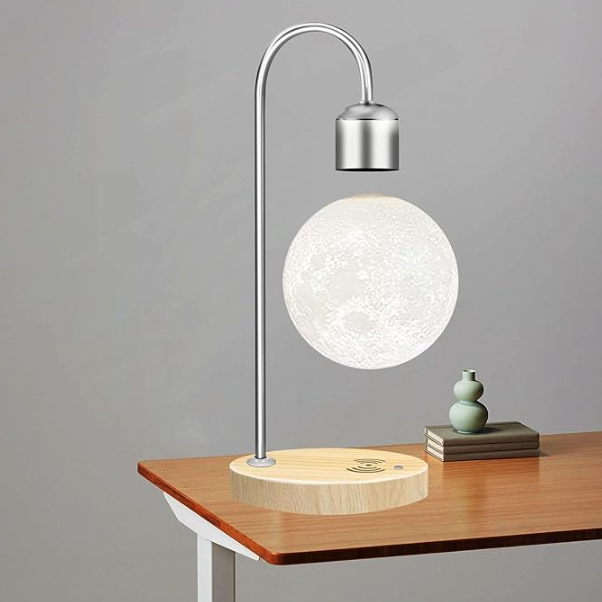 Levitating Moon Lamp with Wireless Charger