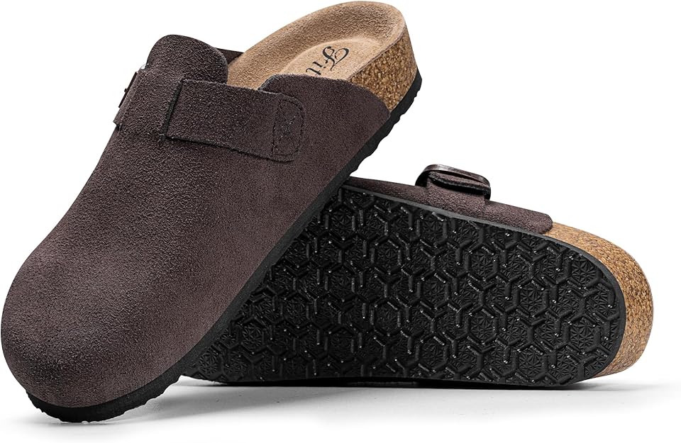 Suede Slip Clogs For Women