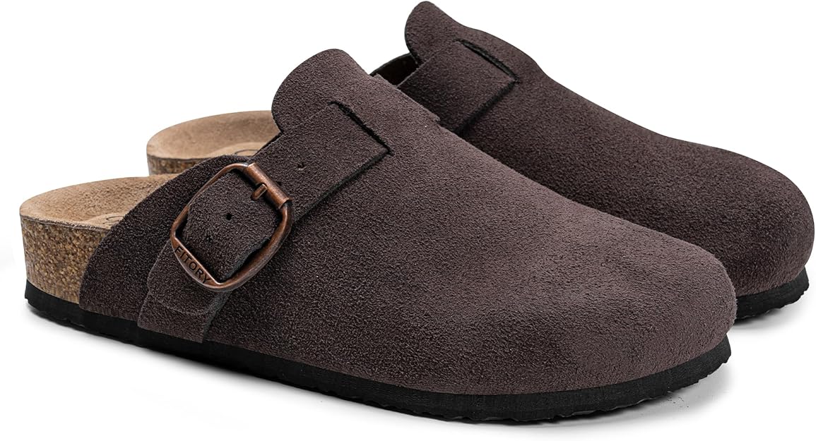 Suede Slip Clogs For Women