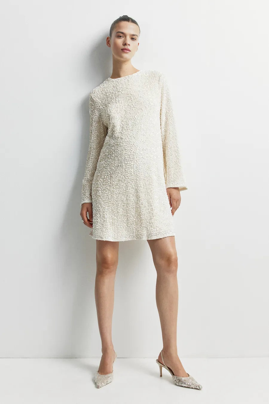 MAMA Sequined Tie-back Dress