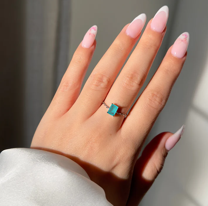 Garnet Self Love Adjustable Chain Ring