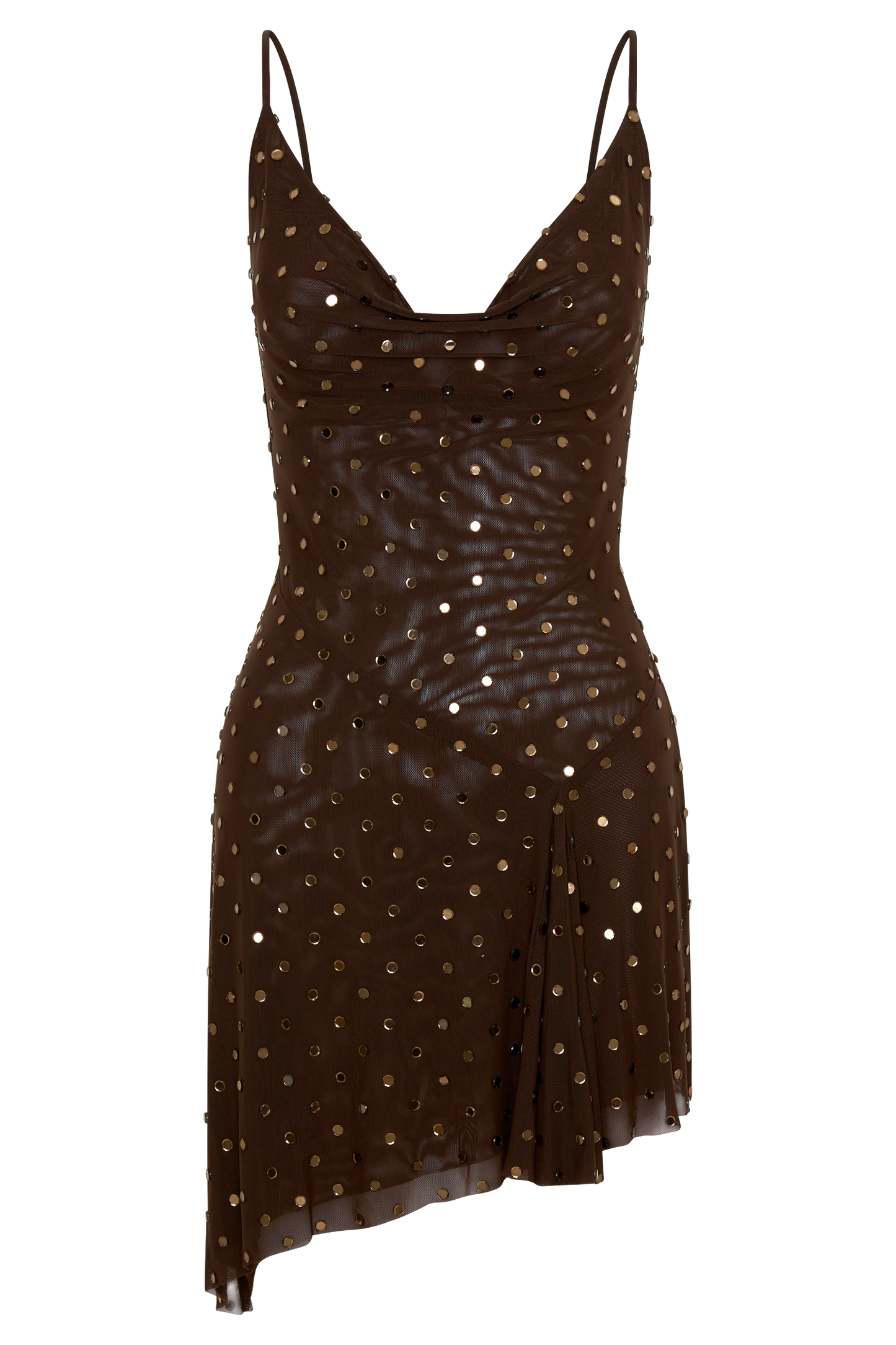 Diamante Cowl Mini Dress