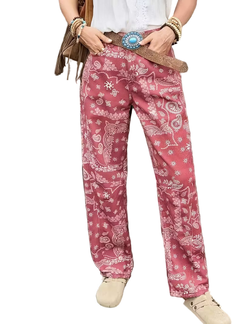 Women’s Printed Straight-Leg Pants