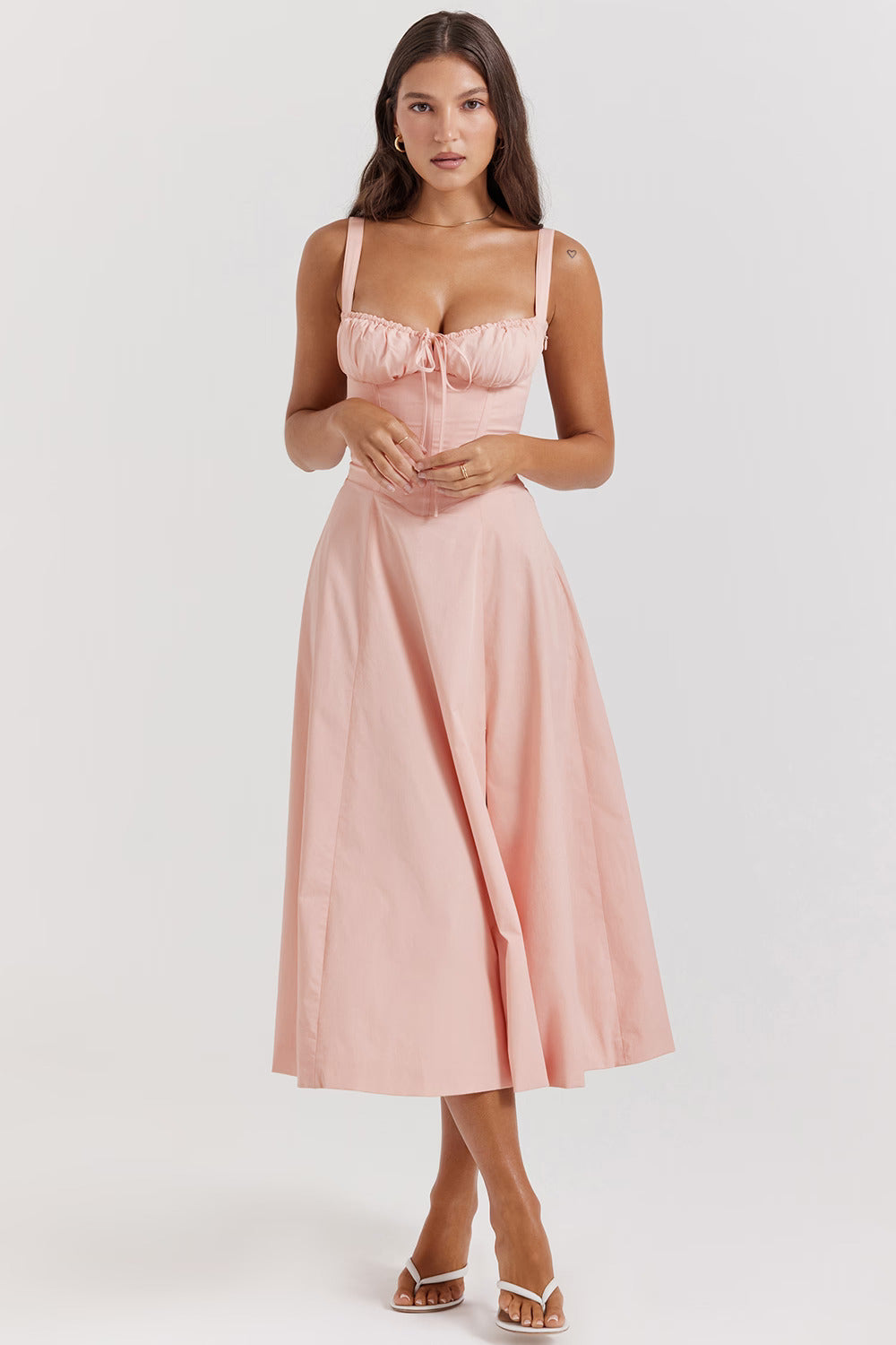 Viral Milkmaid Corset Dress