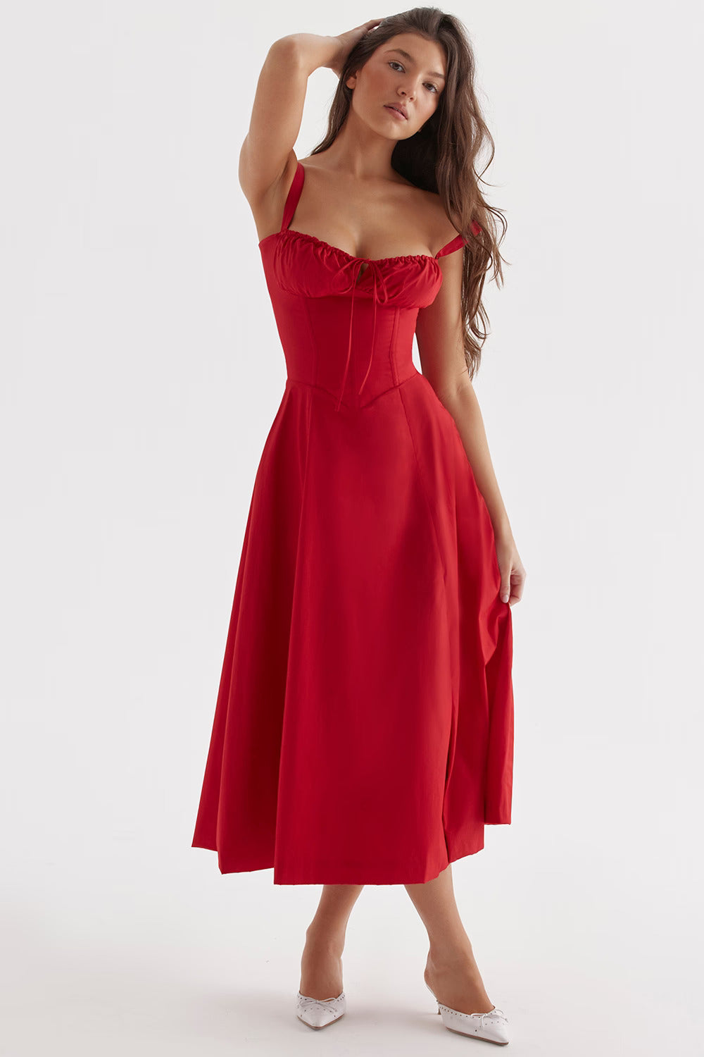 Viral Milkmaid Corset Dress