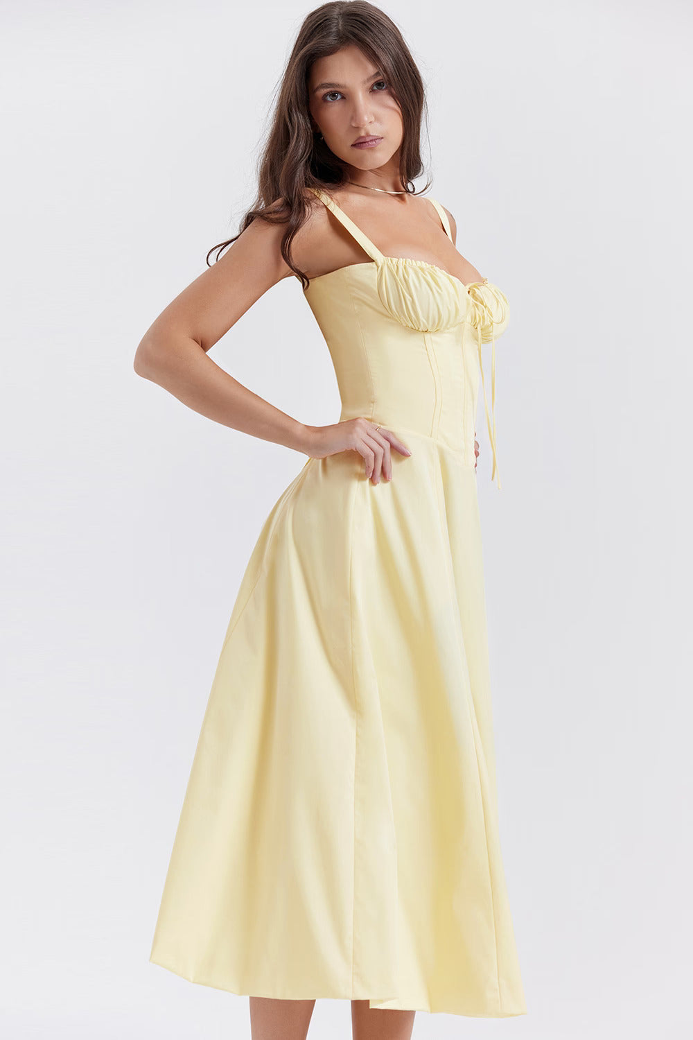 Viral Milkmaid Corset Dress