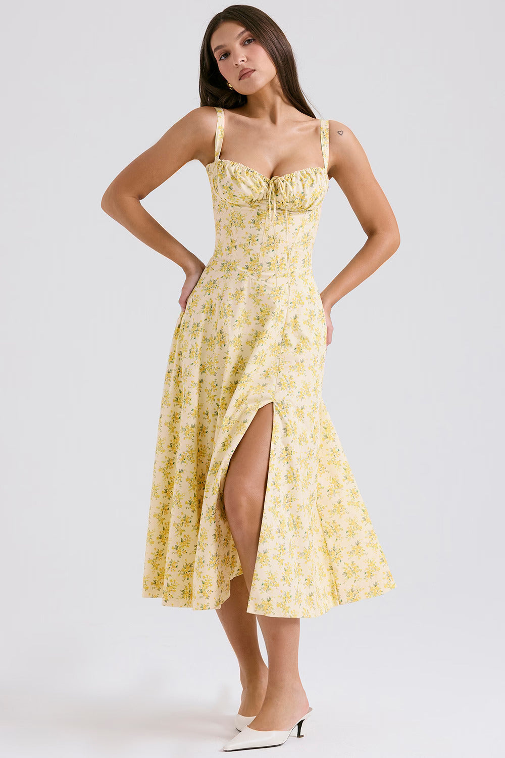 Viral Milkmaid Corset Dress