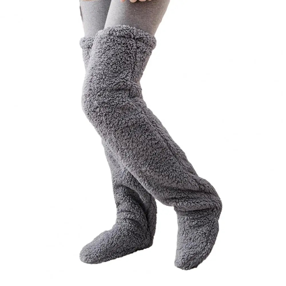 Fluffy Paws - Warm Over Knee Socks