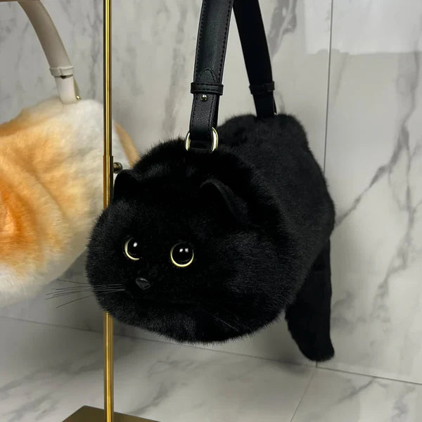 Handbag Crossbody Bags For Women, Faux Fur Plush Zipper Satchels