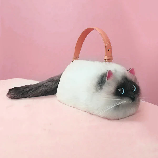 Handbag Crossbody Bags For Women, Faux Fur Plush Zipper Satchels