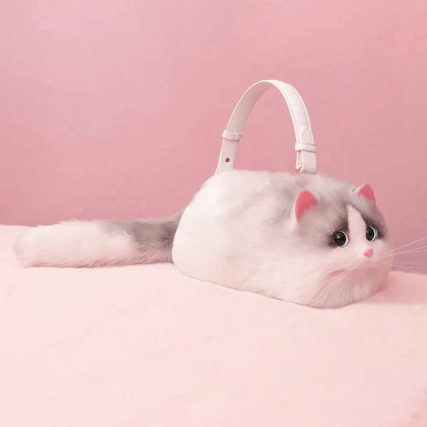 Handbag Crossbody Bags For Women, Faux Fur Plush Zipper Satchels