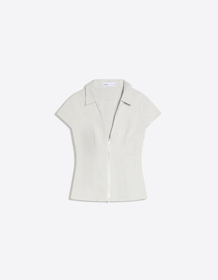Short sleeve zip shirt