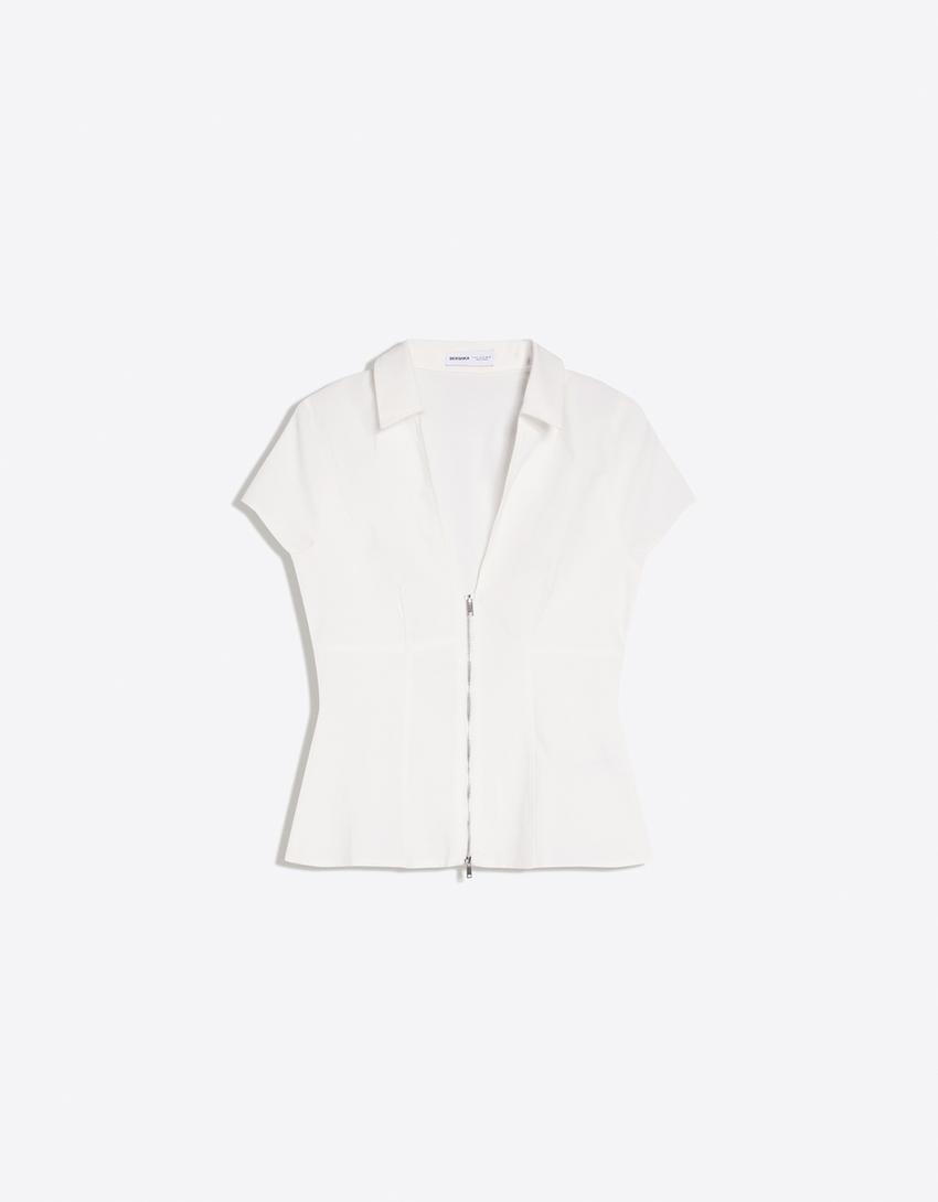 Short sleeve zip shirt