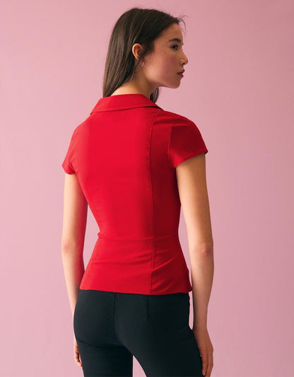 Short sleeve zip shirt
