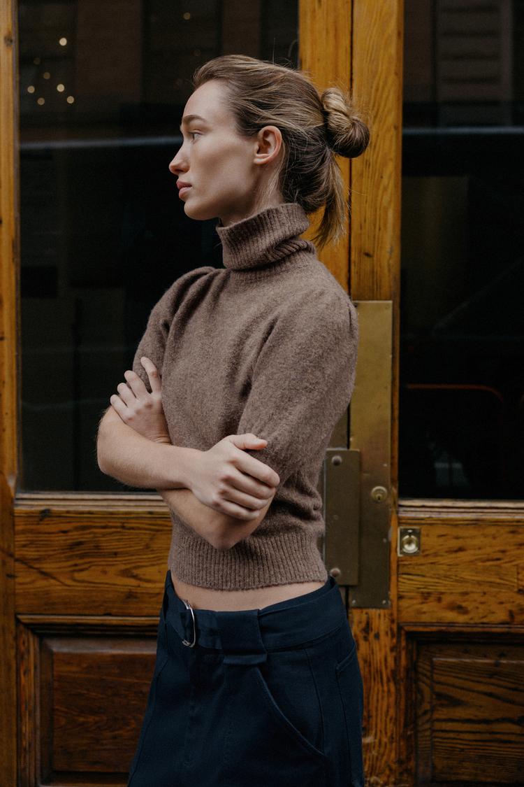 SHORT PUFF SLEEVE JUMPER  99 GEL