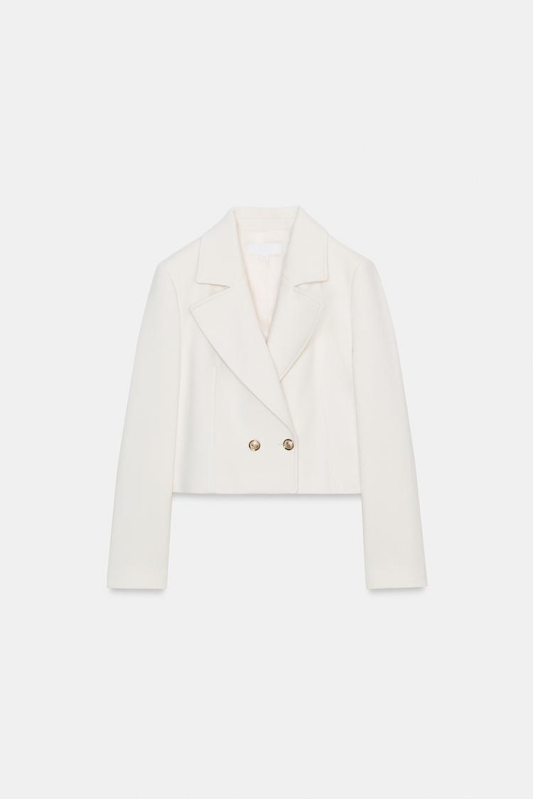 SHORT DOUBLE-BREASTED BLAZER