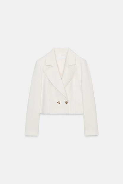 SHORT DOUBLE-BREASTED BLAZER