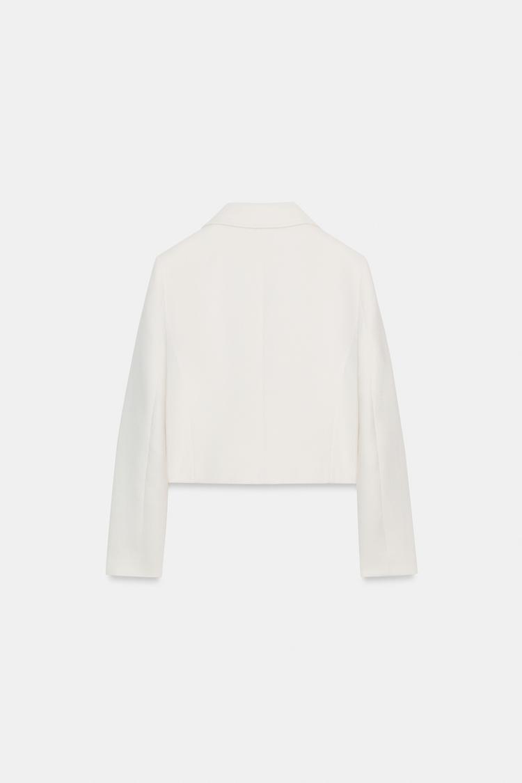 SHORT DOUBLE-BREASTED BLAZER