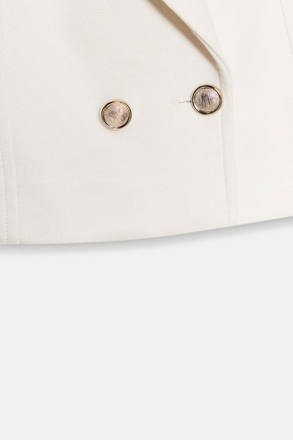 SHORT DOUBLE-BREASTED BLAZER