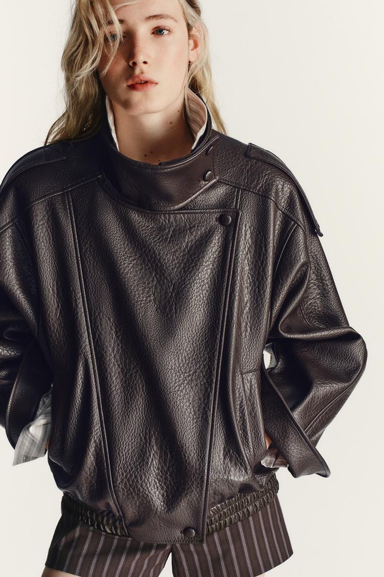 FAUX LEATHER JACKET