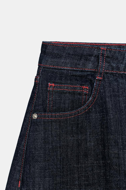 HIGH-WAIST BARREL JEANS