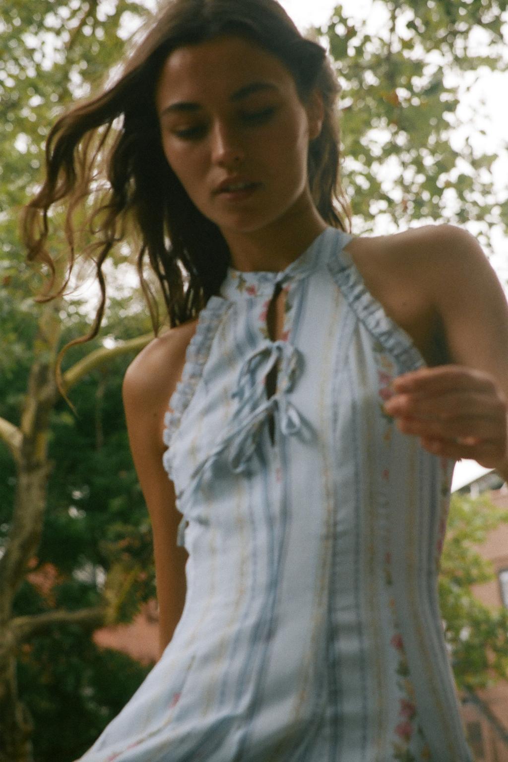 Floral Halter Mini Dress