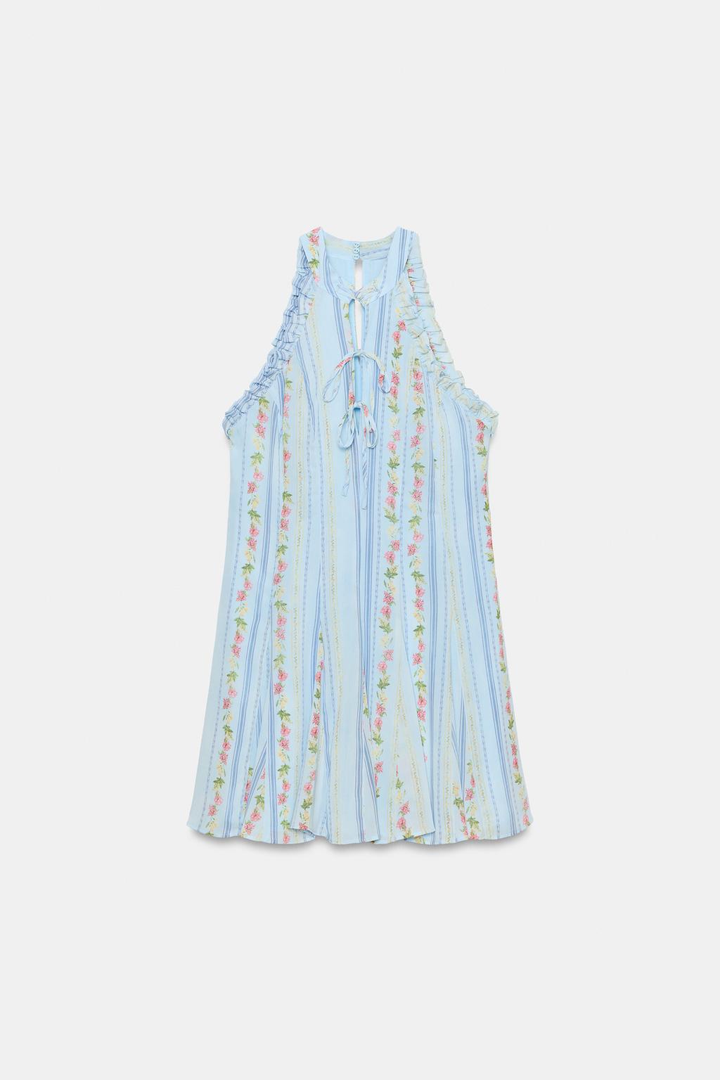 Floral Halter Mini Dress