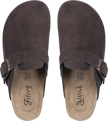 Suede Slip Clogs For Women