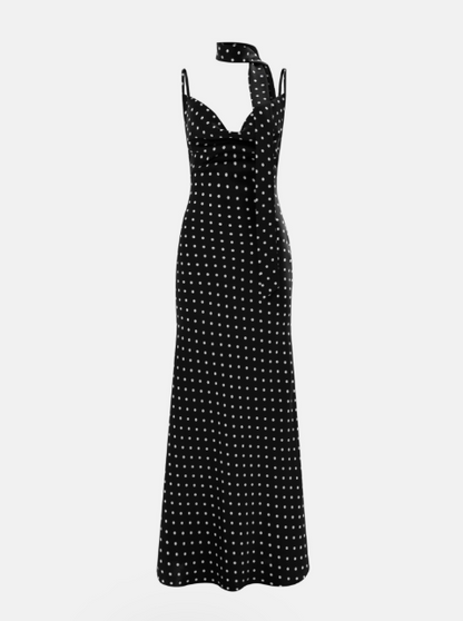 Midnight Polka Maxi Dress
