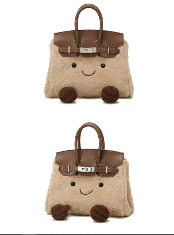 Jellycat Plush Fluffy Birkin Handbag