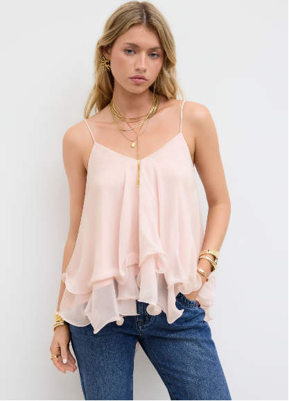 Rosy Flow Top