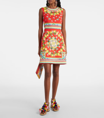 Citrus Bloom Mini Dress