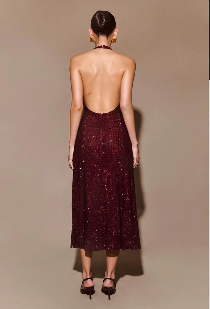 Mahogany Muse Midi Dress