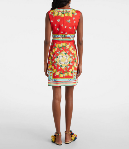 Citrus Bloom Mini Dress