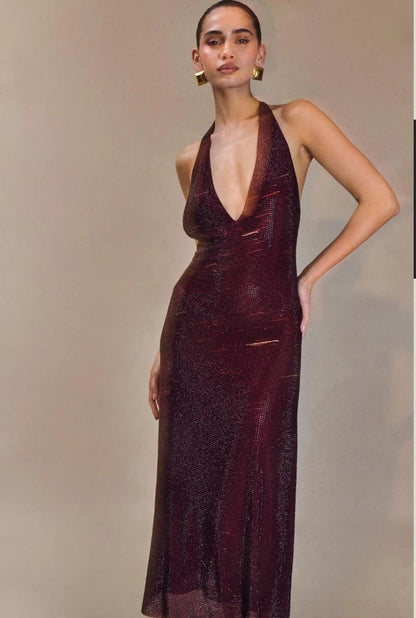 Mahogany Muse Midi Dress