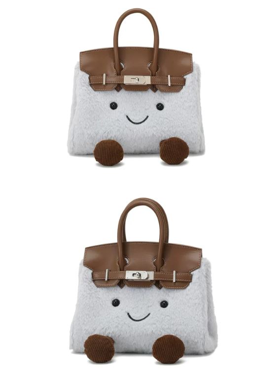 Jellycat Plush Fluffy Birkin Handbag