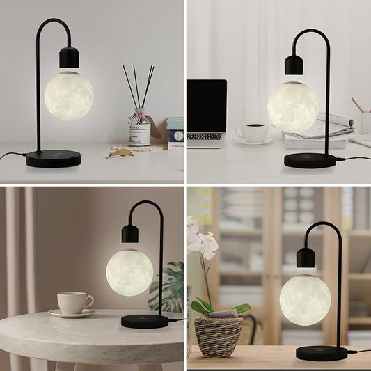 Levitating Moon Lamp with Wireless Charger